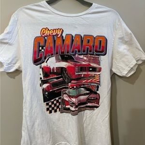 Chevy Camaro white tee shirt